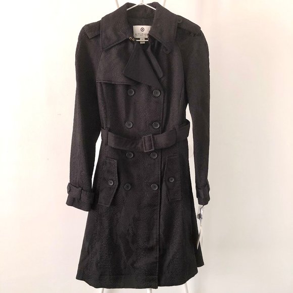 ALTUZARRA TARGET BLACK SNAKE TRENCH COAT NWT  S/P - Picture 1 of 8